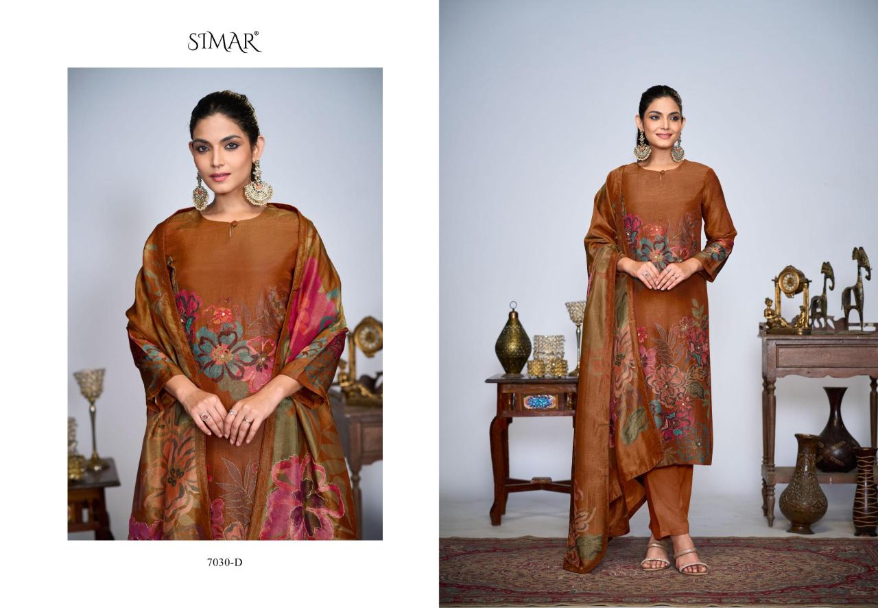Glossy simar liyana dress materials wholesale in surat